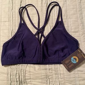 NWT, Sol & Mane Navy Vinyasa Bra, Sz M